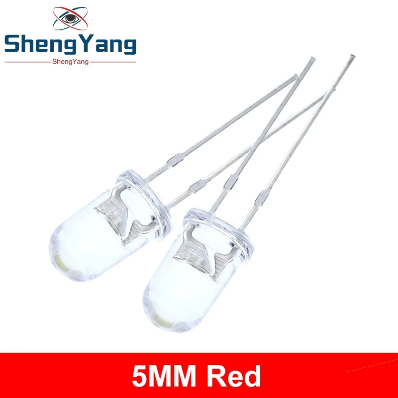 100 шт./лот прозрачные круглые 5 мм супер яркие зеленые красные белые желтые синие