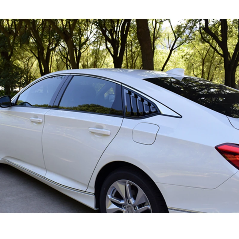 Четверть 47*20 3 см Декоративные автомобильные жалюзи задний Набор черный глянец