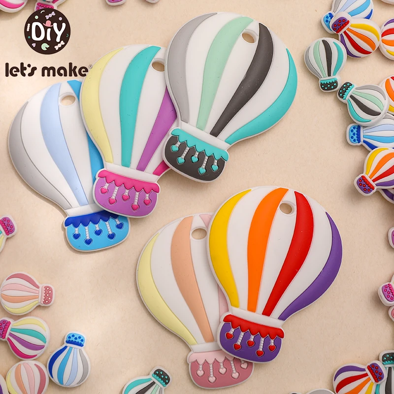 

let's make Hot Air Balloon Baby Teething Beads Cute Silicone For Food Grade Infant Nursing Teether Toy Accessories Nursing Gift