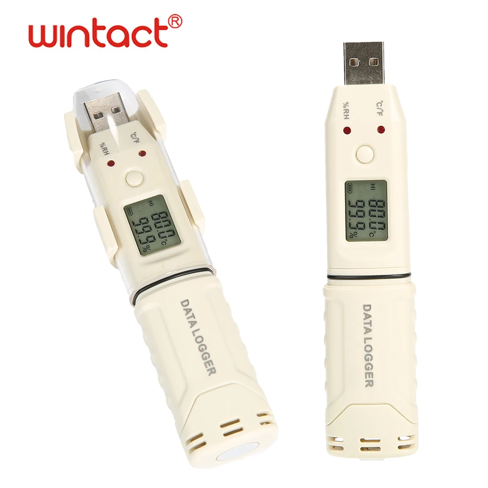 

USB Temperature Data Logger Recorder with Alarm Settings 32256 Points 0.3 High Accuracy