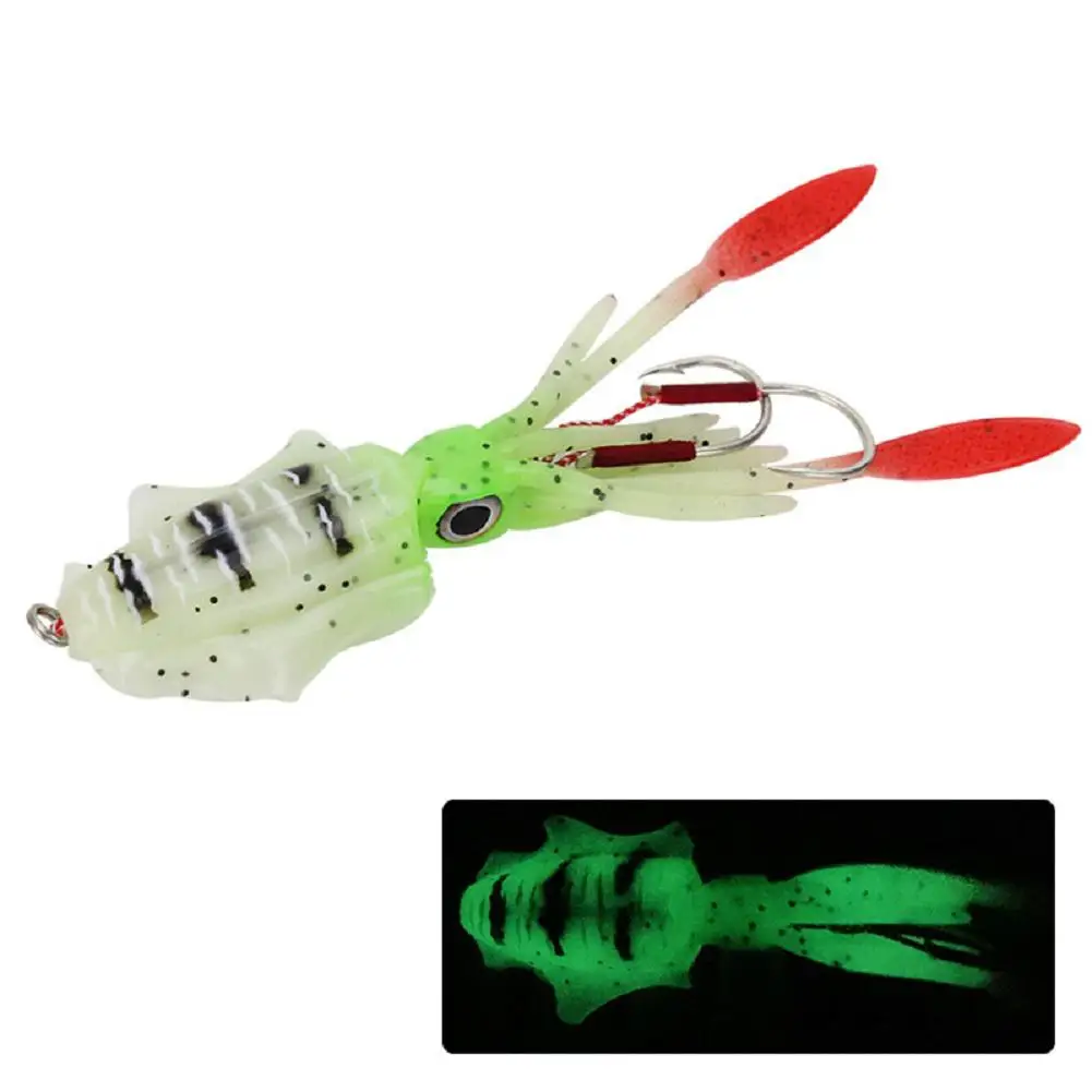 

Fishing Lure Double Hook Squid Bait Glow-in-the-dark Baits 15cm60g Simulated False Artificial Bait Deep Sea Soft Bait
