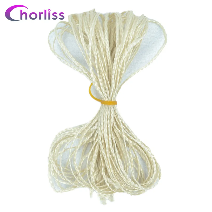 613 Light Blonde Zizi косички, тонкие, микро, вязанные крючком косички, синтетические волосы для наращивания, Chorliss, серые, фиолетовые, розовые, светлые, коричневые, каштановые, вязанные волосы - Цвет: 613 Light Blonde