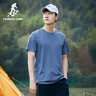 Pioneer Camp брендовая Летняя мужская футболка из 100% хлопка с буквенным принтом, черно-белая синяя мужская футболка с круглым вырезом s ATK01105232