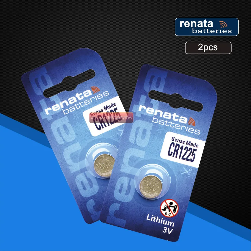 2 шт. литиевая батарея renata CR1225 3 в 100 оригинальный бренд аккумулятор 1225|Часовые