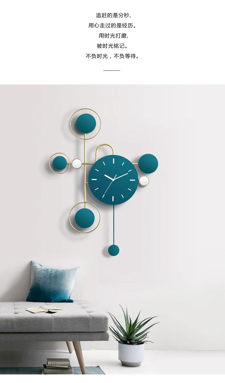 Уникальные креативные большие настенные часы с наклейками в скандинавском стиле