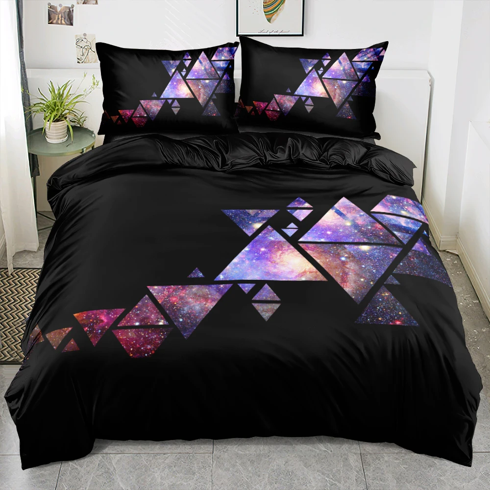 

Комплект постельного белья с геометрическим рисунком, двуспальное одеяло/пододеяльник, наволочки, домашнее белье