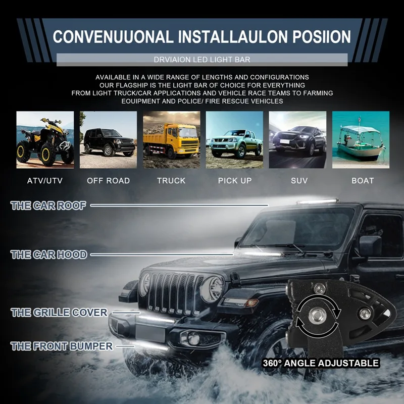 

Car Led Light Bar 12/13 Inch Ultra-thin Single Row Auto LED Light Bar Spot Flood Combo Driving Off Road SUV Work Lamp Bar