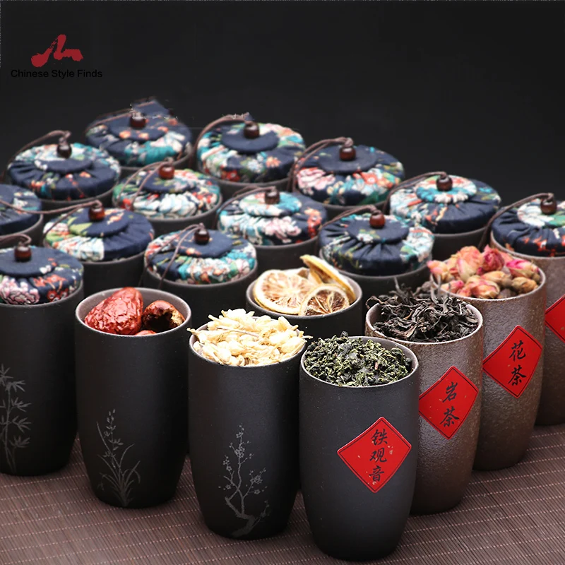 Чайный набор керамические чайные кадки канистры китайские аксессуары для чая