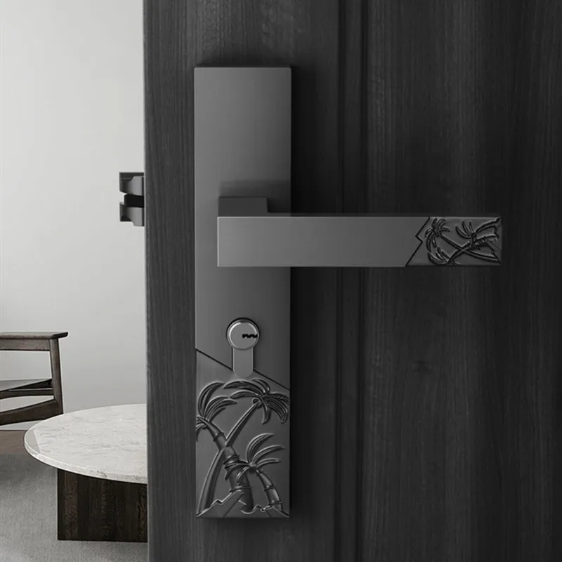 

Light Luxury Zinc Alloy Silent Safety Door Locks Home Door Handle Lock Interior Mute Lockset Household Hardware Accessories
