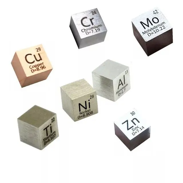 

10 мм элемент, кубик цинка, ниобий, молибден, олово, вольфрам, висмут, свинцовый, антимония, титан, железо, кобальт, никель, медь