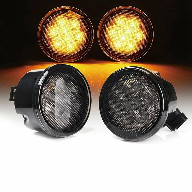 Автомобильная Передняя Решетка Светодиодный указатель поворота для Jeep Wrangler JK