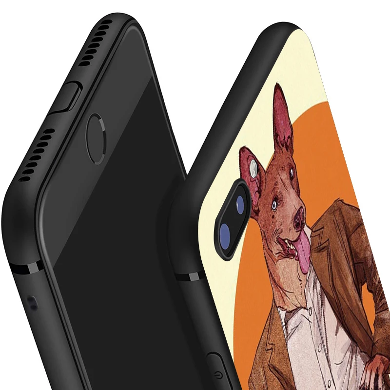 Fashion animal head body illustration Silicone Soft Phone Shell Case For iphone 11 Pro X XS Max XR 7 8 6 5 6s Plus Cover | Мобильные