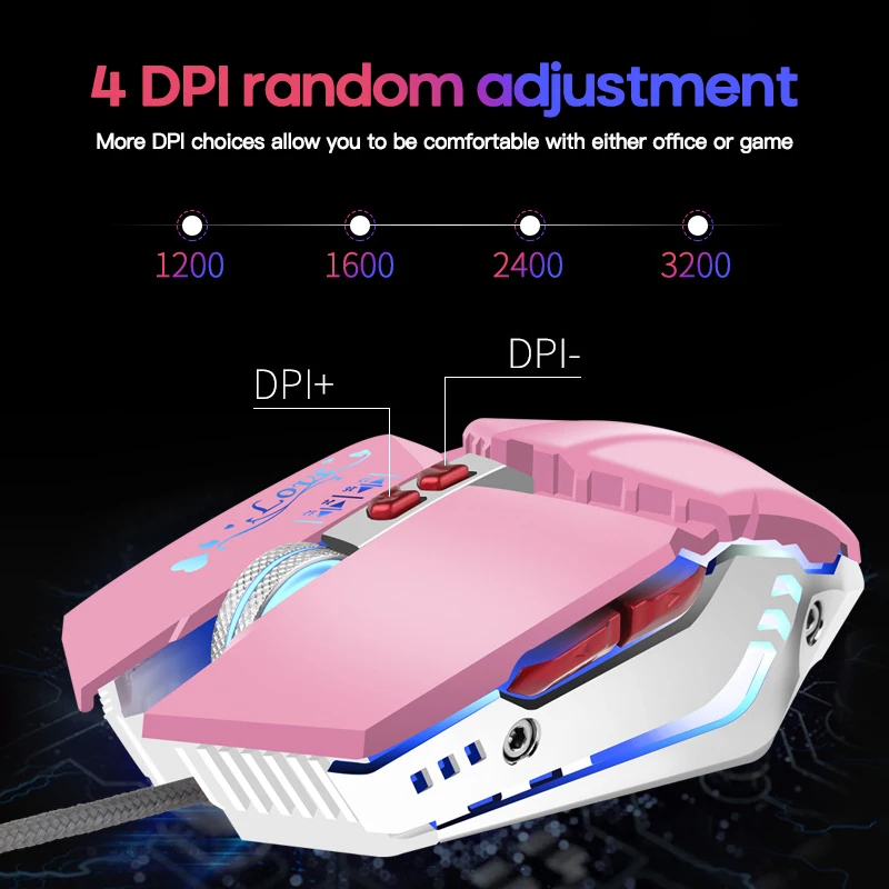 7 кнопочная механических макро определение Мышь USB мышка с подсветкой RGB игровая