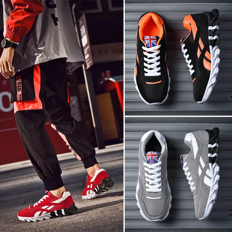 

2020 Sneakers Men Mixed Color Sports Leisure Shoes Increased Cushion Lightweigt Running Shoes Casual Women Plus Size 36-47