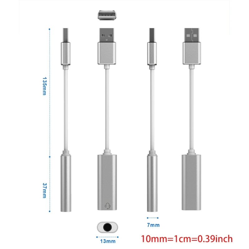 

USB type-C To 3.5 mm Stereo Jack Headset Adapter Cable External Sound Card Jack