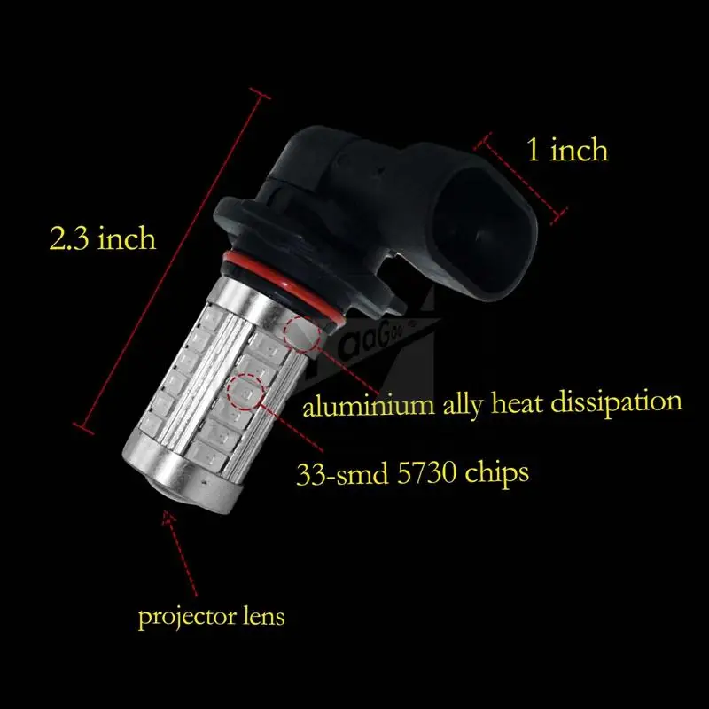 YaaGoo 33SMD 2x Зеленый светодиодный фонарь противотуманная фара дальнего света H10 9145