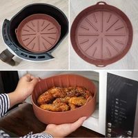 airfryer fryer accessories baking tools reusable silicone pot baking basket pizza plate grill pot kitchen cake cooking tool