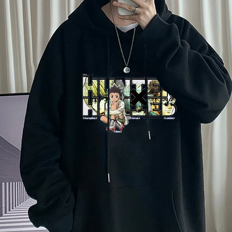 

Anime Hunter × Hunter KILLUA GON·FREECSS Hoodie Men Casual Streetwear Unisex Sweatshirt Pullover Male Harajuku Oversize Tee Top