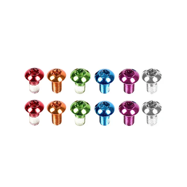 12 шт. цветные дисковые тормозные винты T25 для горного велосипеда|Велосипедный