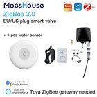 Умный водяной клапан Tuya Zigbee, устройство для управления газомводой, Wi-Fi, работает с приложением, Alexa Google Home Smart Life