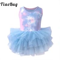 ballerina fairy prom party costume kids flower dress girls dance wear gymnastic ballet leotard tutu dress