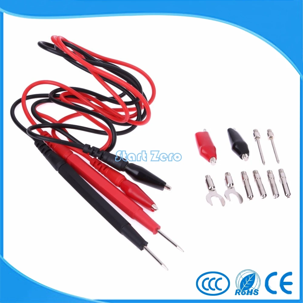Многофункциональный цифровой мультиметр зонд Тестовый Кабель Зажим крокодил 1