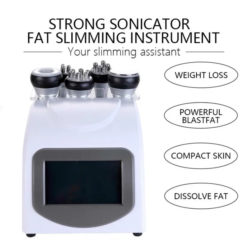 

Cavitation Radio Frequency Bipolar Ultrasonic 5In1 Cellulite Removal Slimming Machines Vacuum Fat Loss Beauty Equipment