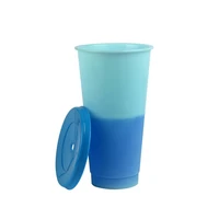 5pcsset cup eco friendly heat resistant plastic color changing cup for travel water cup outdoor cold juice water sports cup