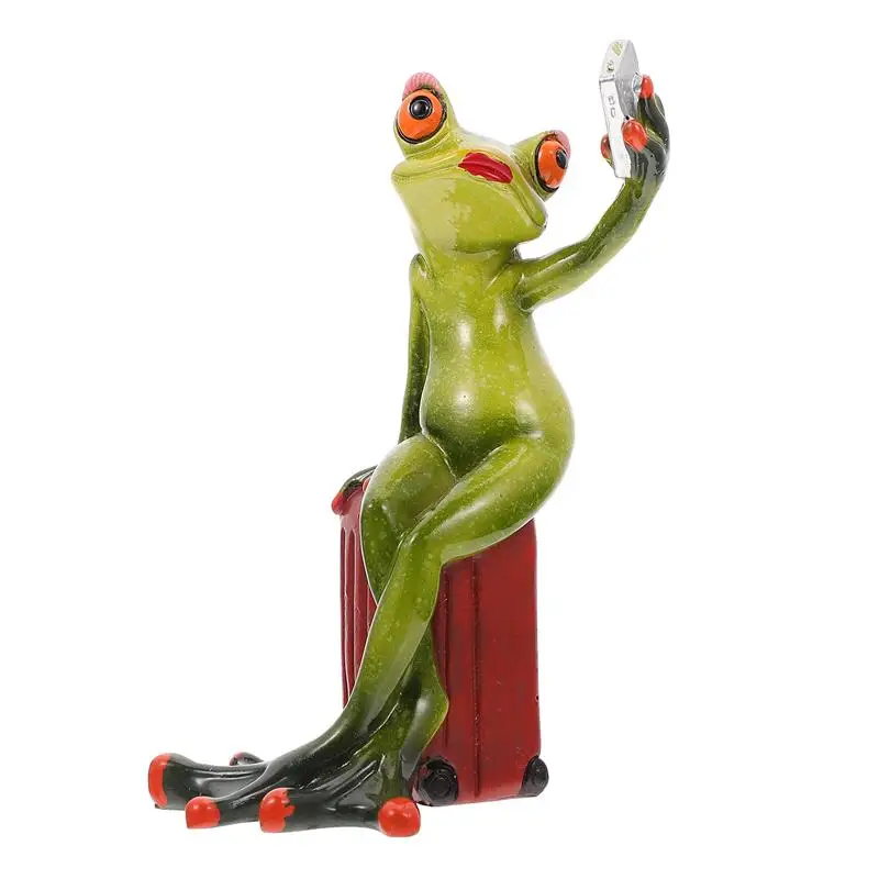 

1Pc Cartoon Frog-shaped Decoration Living Room Ornament Frog-model Plaything