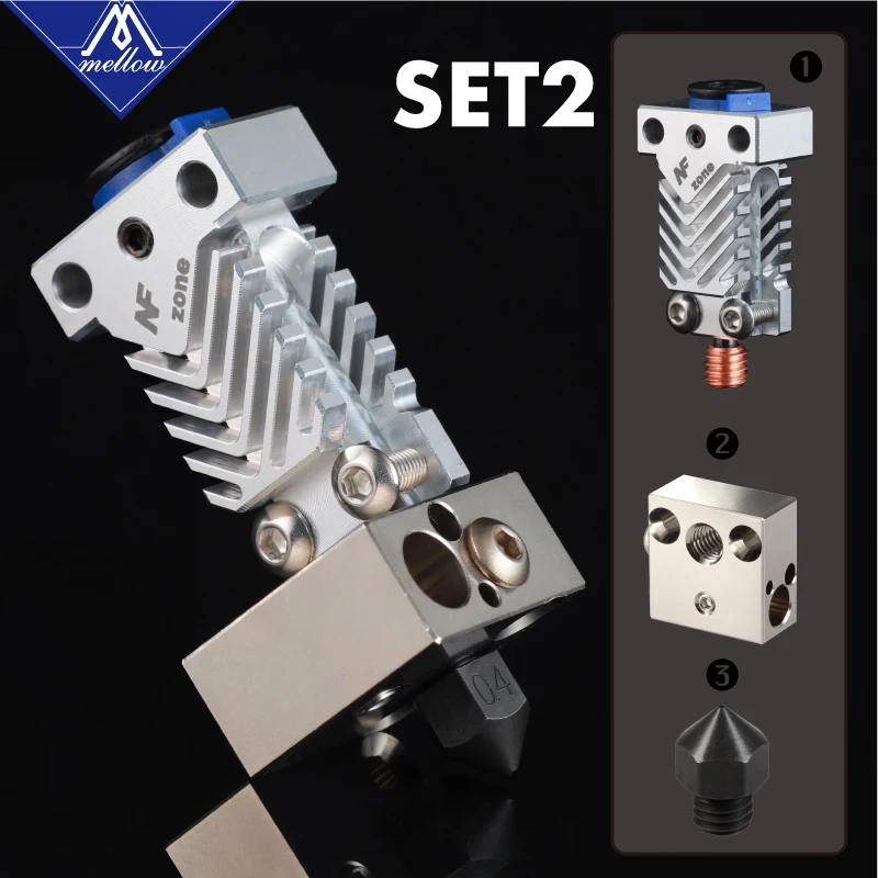 mellow nf zone cr10 hotend extruder kit aerospace materials for creality ender 3 micro swiss mk8 nozzle 3d printer parts free global shipping