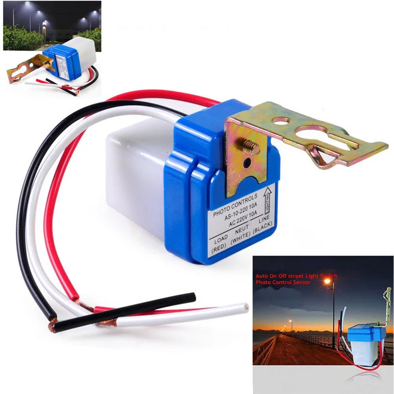 Фото AC 220V/110V DC12V/24V Авто переключатель уличного света ночное включение и выключение датчик фотоконтроля переключатели автоматический датчик пер... №2