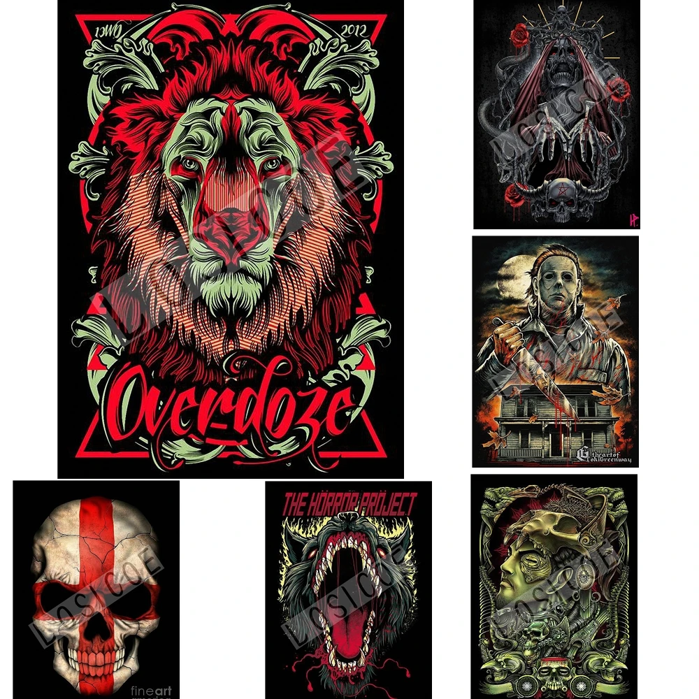 Татуировка из тяжелого металла постеры рок группы настенная наклейка 30x42 см