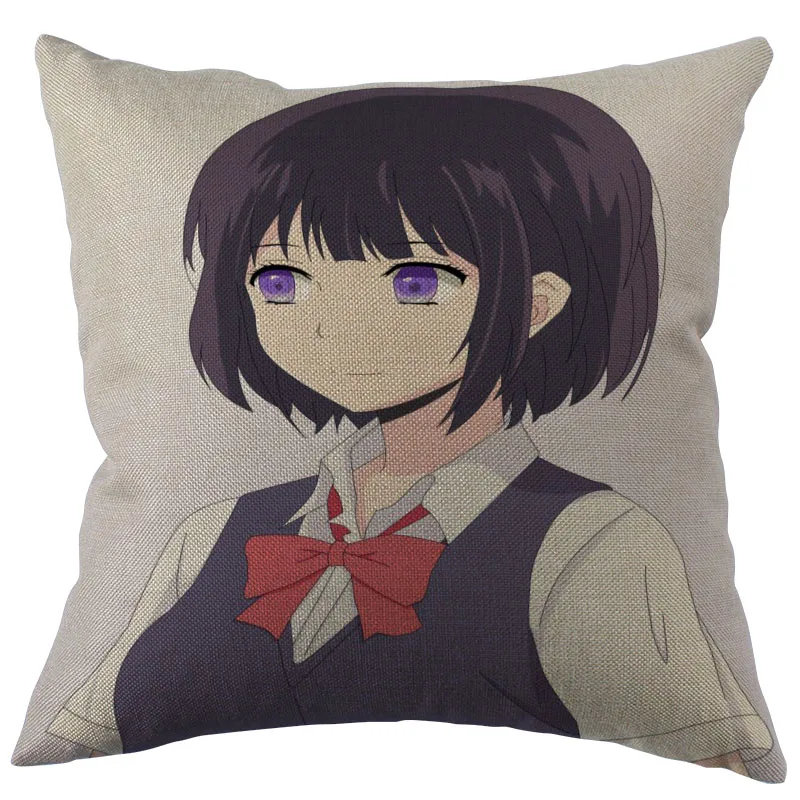 

Custom Square Pillowcase Anime Kuzu No Honkai Cotton Linen Pillow Cover Zippered 45x45cm One Sides DIY Gift Office,Home,Outdoor