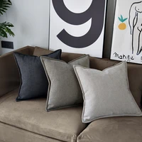2022 cushion cover decorative pillow case modern simple luxury linen look blend fabric coussin sofa chair bedding cushion