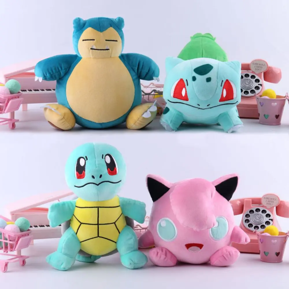 

Anime Pokemon Pikachu Kawaii Plush Doll Stuffed Toy Very Cute Pokemon Plush Toy 20CM Pokémon Jenny Turtle Snorlax Psyduck Gift