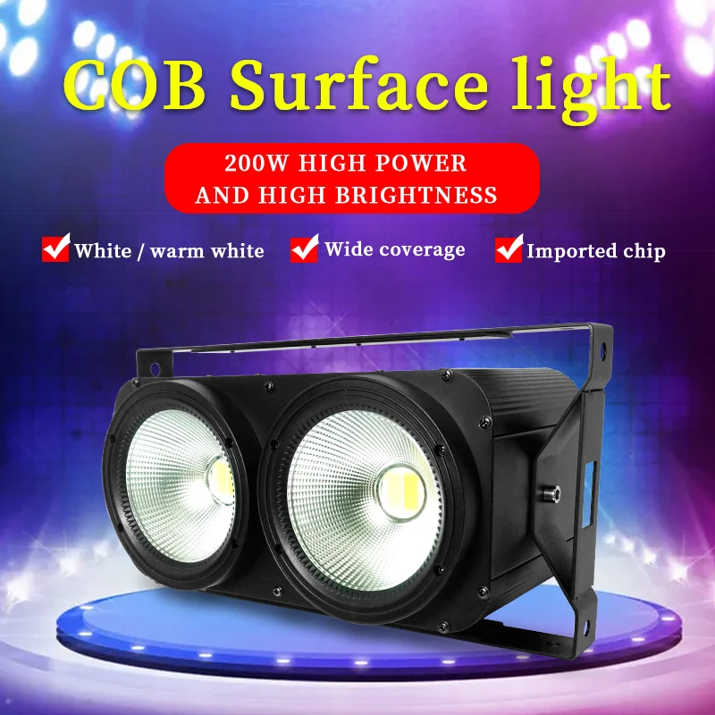 High Quality LED COB 2eyes 200W Blinder Lighting Warm White Cob DMX Led Par Light Stage Light Effect for Club Disco DJ Lighting