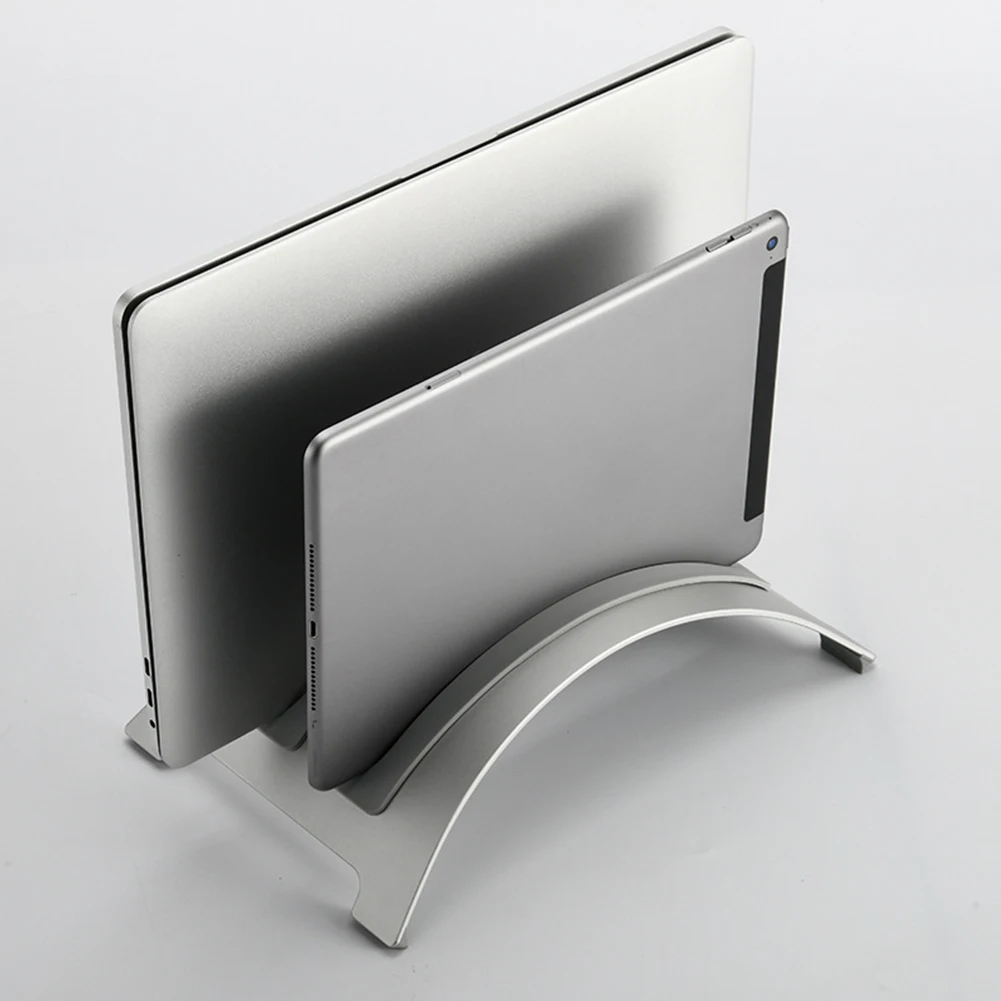 

High Quality Aluminum Laptop Dual Use Vertical Stand Space-Saving Laptop Vertical Stand Desktop Erected Holder For MacBook Pro