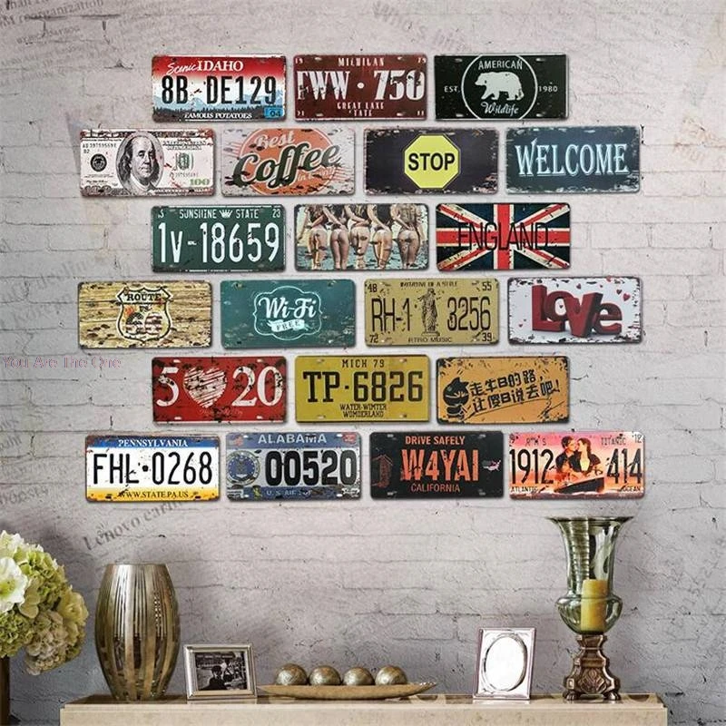 Shabby Wall Metal Tin Signs Painting Poster Native Fox Vintage License Plate Plaque Bar Decor Home Decoration | Дом и сад