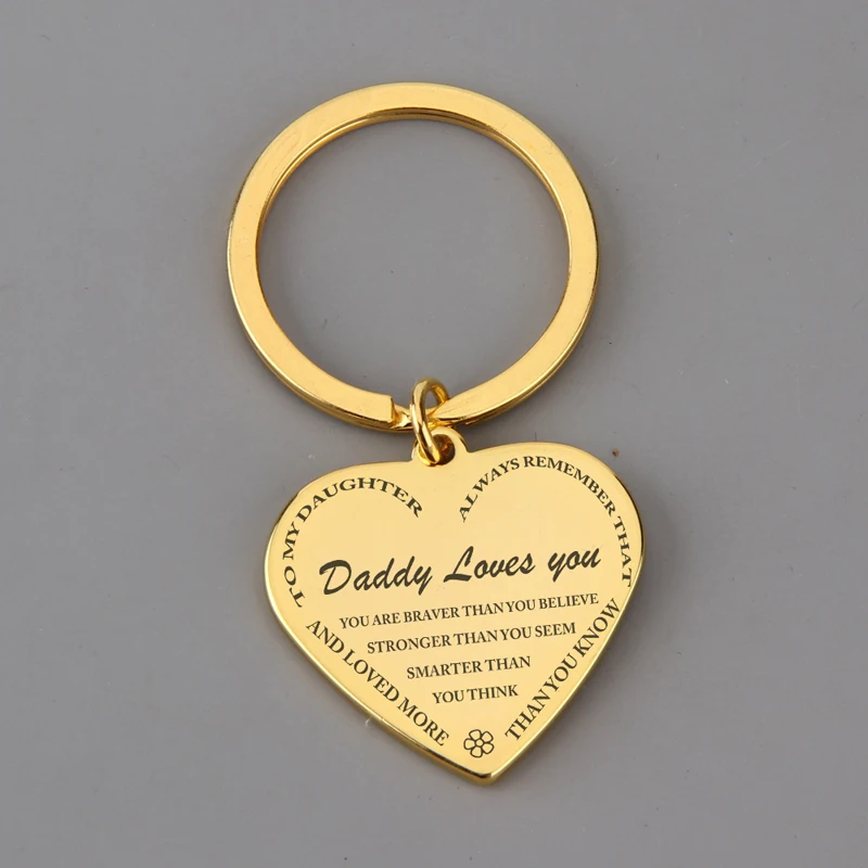 Брелок с надписью Моя дочь Ювелирное Украшение подвеской в виде сердца