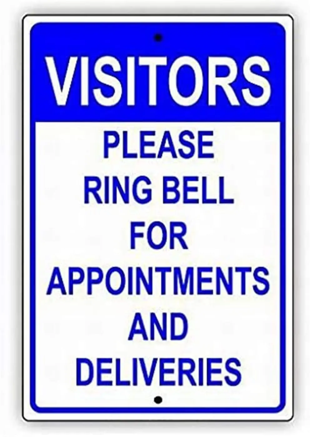 

Visitors Please Ring Bell for Appointments and Deliveries Old Fashion Aluminum Metal Sign Vintage Look Sign Metal Plaques For Ba