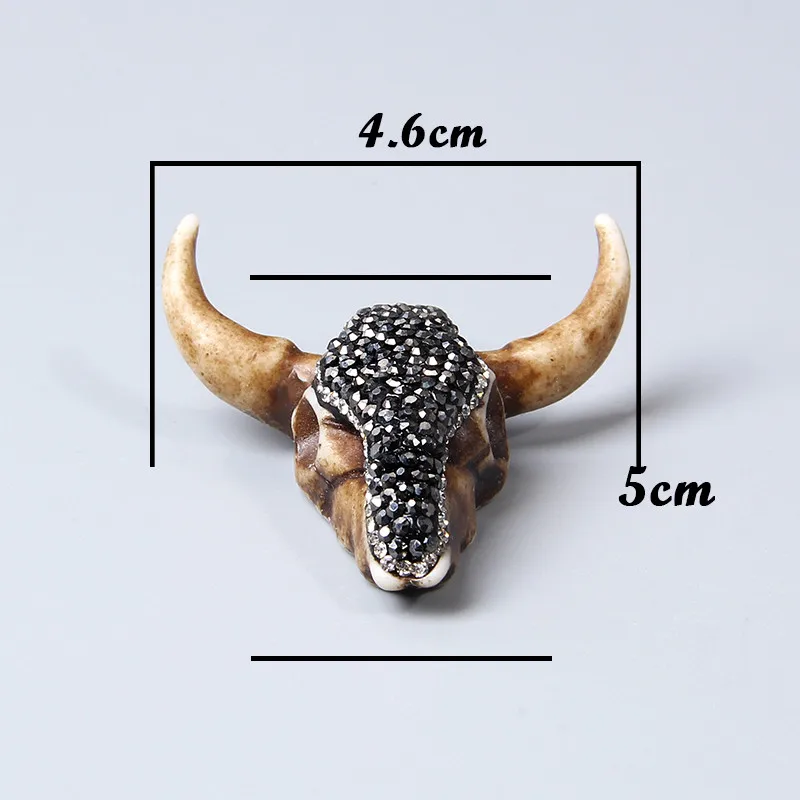 Подвеска В Форме Головы Быка из кубического циркония мужской кулон в форме