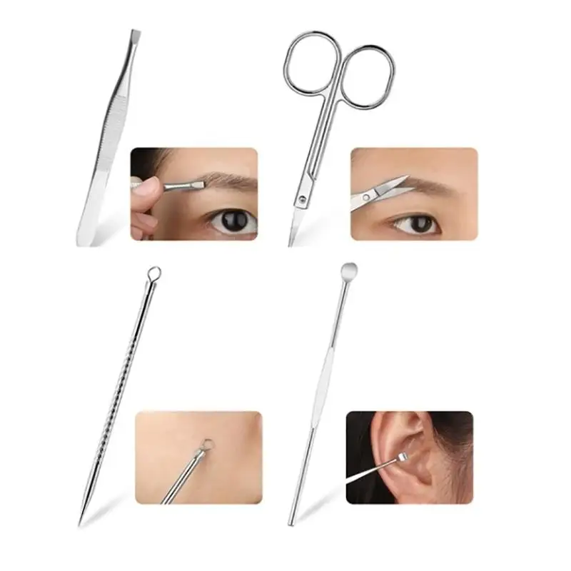 

8pcs/set Stainless Steel Nail Clipper Multifunction Nail Scissors Nail Care Tool Cutter Cuticle Clipper Pedicure Manixure Kit