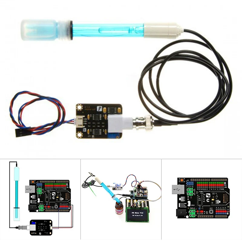 

Liquid Ph Value Detection Sensor Module Ph Detect Monitoring Probe For Avr Aquaculture Electrode Probe Controller