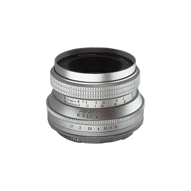WesleyWSL 25 мм F1.7 объектив MF для Sony NEX E-mount Fuji XF X APS-C макро 4/3 M4/3 Canon EOS-M беззеркальная