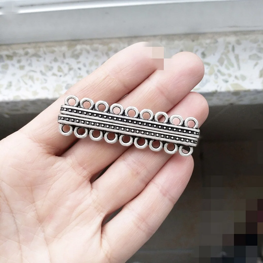 

9 layer bracelets magnetic clasps findings for diy big 57mm length accessories parts jewellery alloy unique 10 sets/lot