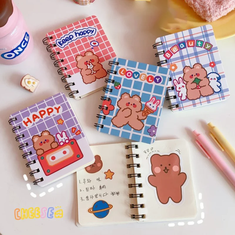 

1pc Cartoon Coil Creative Small Notebook Small Fresh Portable Mini Memo