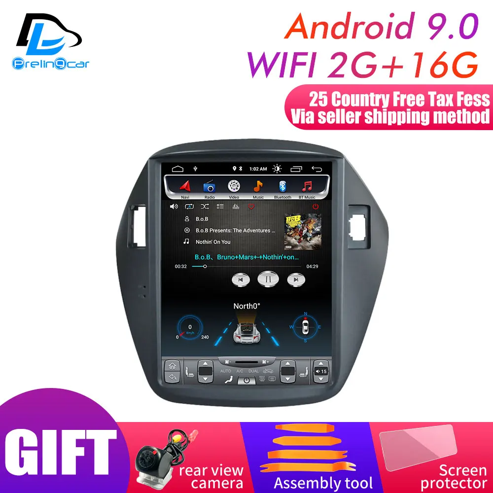 WIFI 2G16G An9.0 32G rom android 9,0 навигационная система вертикального типа радио bluetooth стерео плеер для hyundai ix35 tucson автомобильный мультимедийный плеер - Цвет: WIFI 2G16G An9.0