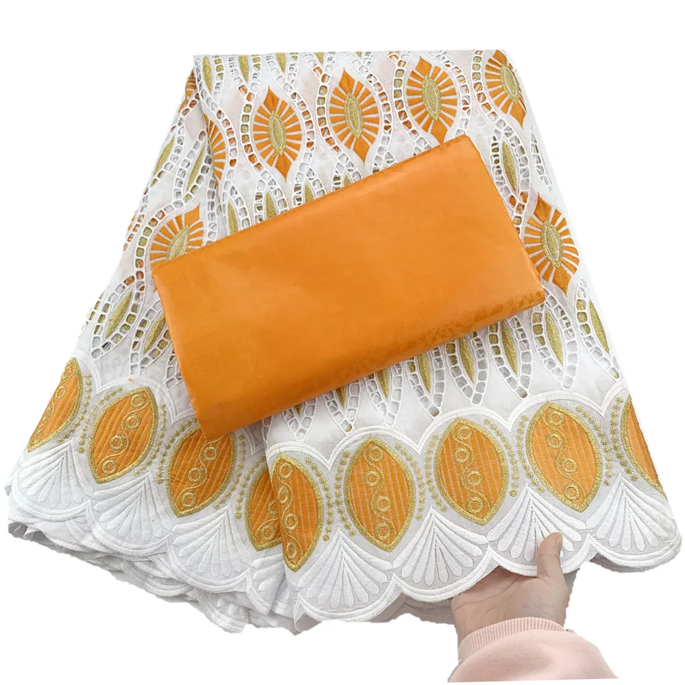 

2021 New arrived African Cotton Lace Fabric 2.5+2.5 Yards Bazin Riche Fabric Swiss Voile Lace In Switzerland Black Fuchsia