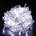 Сказочная гирлянда 10 м, 100 светодиодов, для свадьбы, дня рождения, для помещений и сада, уличная гирлянда, гирлянда