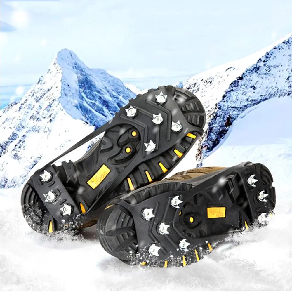 

1 Pair Winter 8 Teeth Outdoor Sports Universal Ice Gripper Snow Ice Claw Climbing Crampon Cleats Shoes Cover
